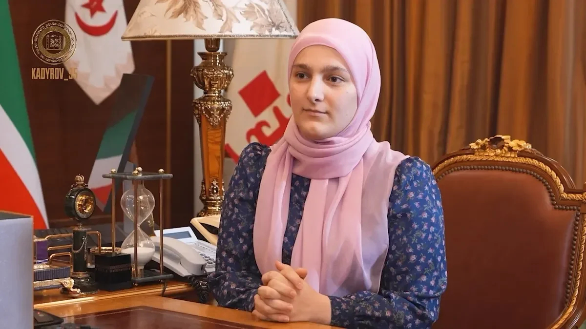 Aishat Kadyrova. Photo: <a href="https://t.me/RKadyrov_95/4770" rel="noopener noreferrer" title="https://t.me/RKadyrov_95/4770">Ramzan Kadyrov</a>/ Telegram