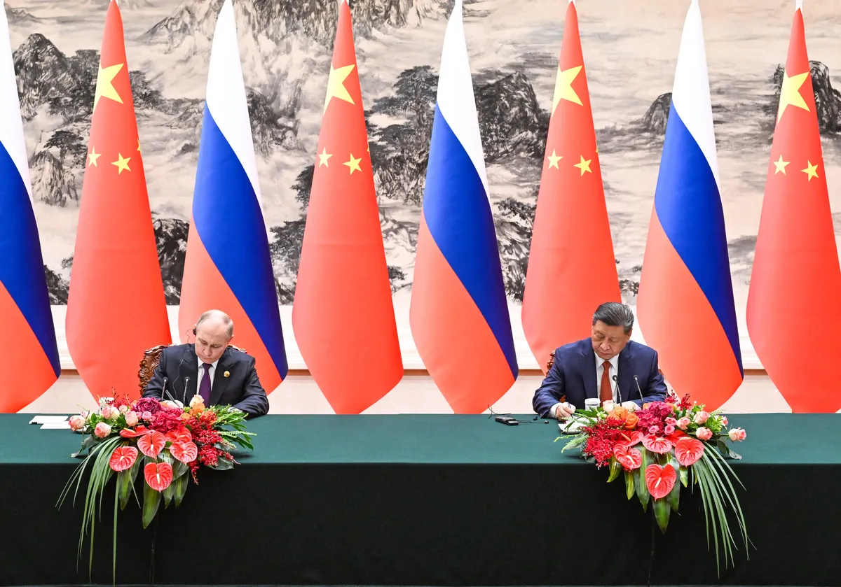 Vladimir Putin visits China, 16 May 2024. Photo: XINHUA / RAO AIMIN