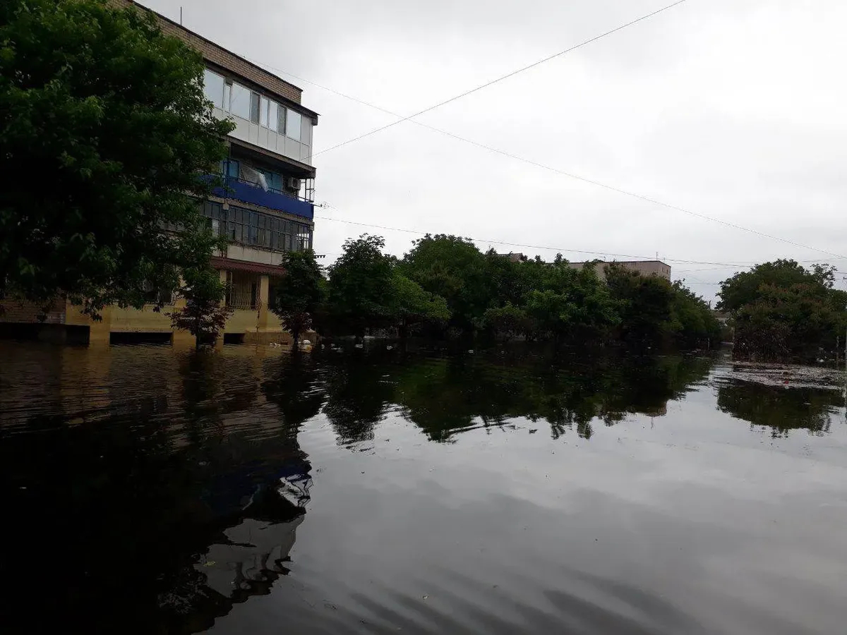 Right bank of the Dnipro River, Kherson, June 2023. Photo: Telegram