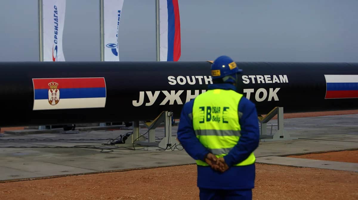 Начало строительства газопровода «Южный поток», на месторождении к северу от Белграда, Сербия, 24 ноября 2013 года. Фото: Koca Sulejmanovic / EPA