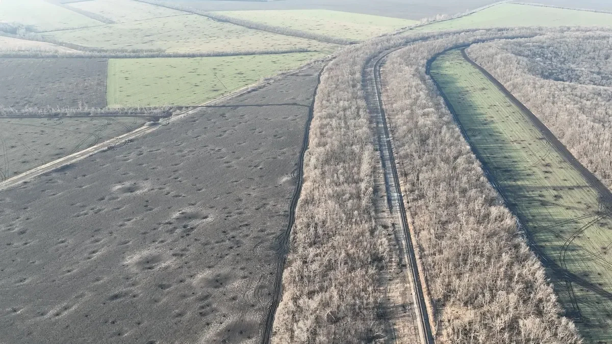 The position near Novoselivske. Drone view. Photo: Alexander Fyodorov