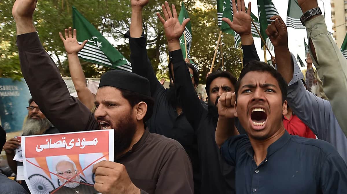 Антииндийский митинг в Карачи, Пакистан, 24 апреля 2025 года. Фото: Shahzaib Akber / EPA