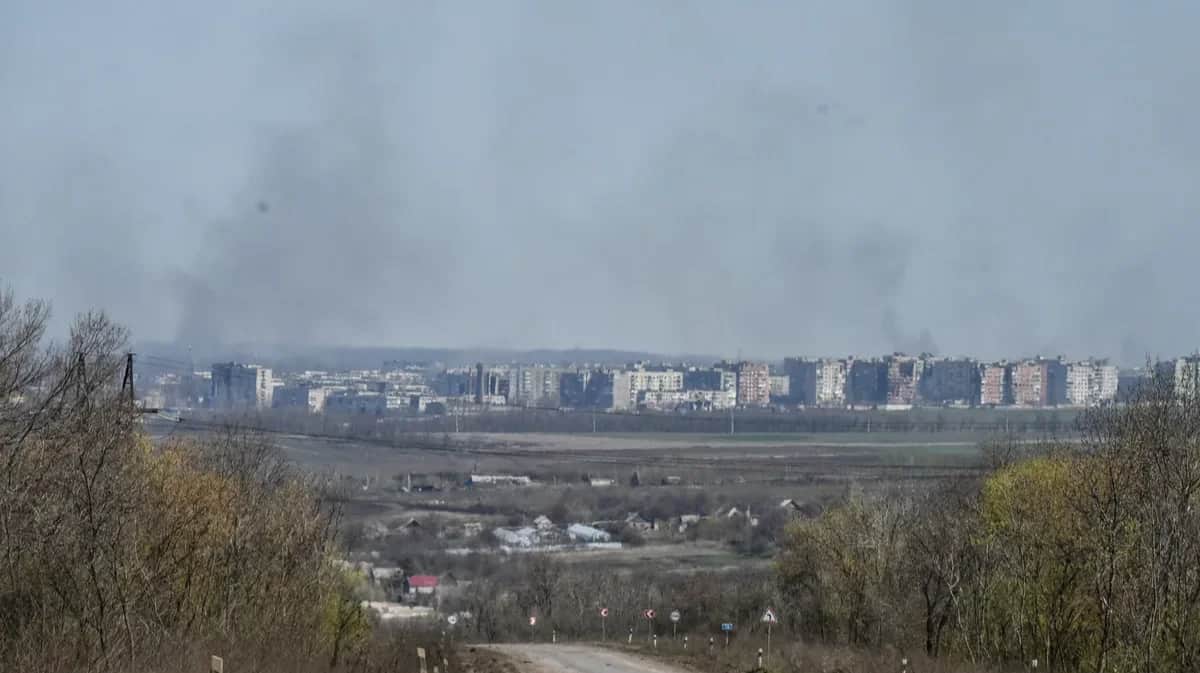 The view of Bakhmut, 10 April 2023. Photo: EPA-EFE/OLEG PETRASYUK