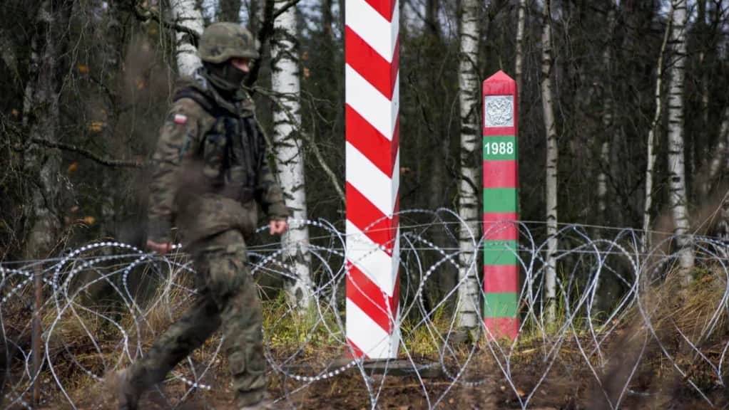 The Russian-Polish border. Photo: Attila Husejnow/SOPA Images/LightRocket via Getty Images