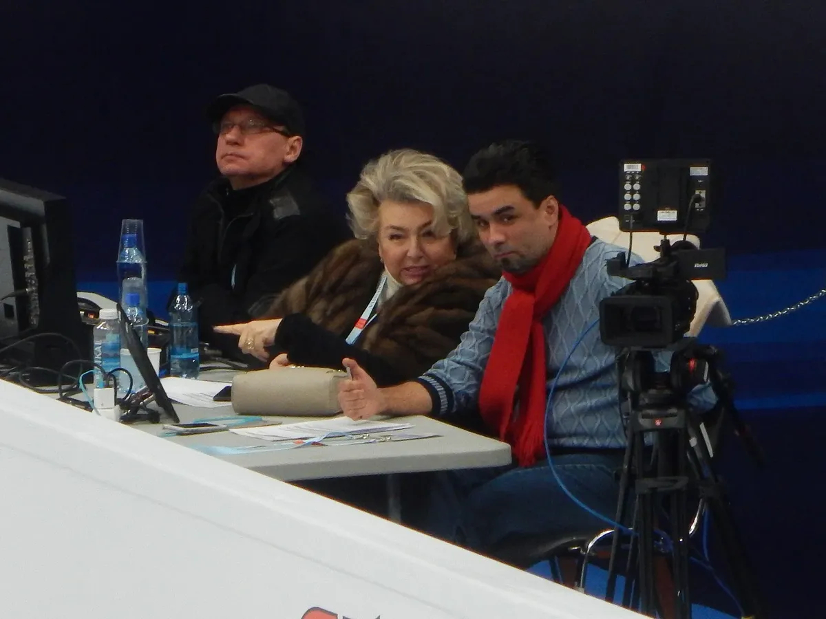Татьяна Тарасова и Александр Гришин (справа) во время чемпионата Европы по фигурному катанию 2018 в Москве. Фото: Wikimedia Commons