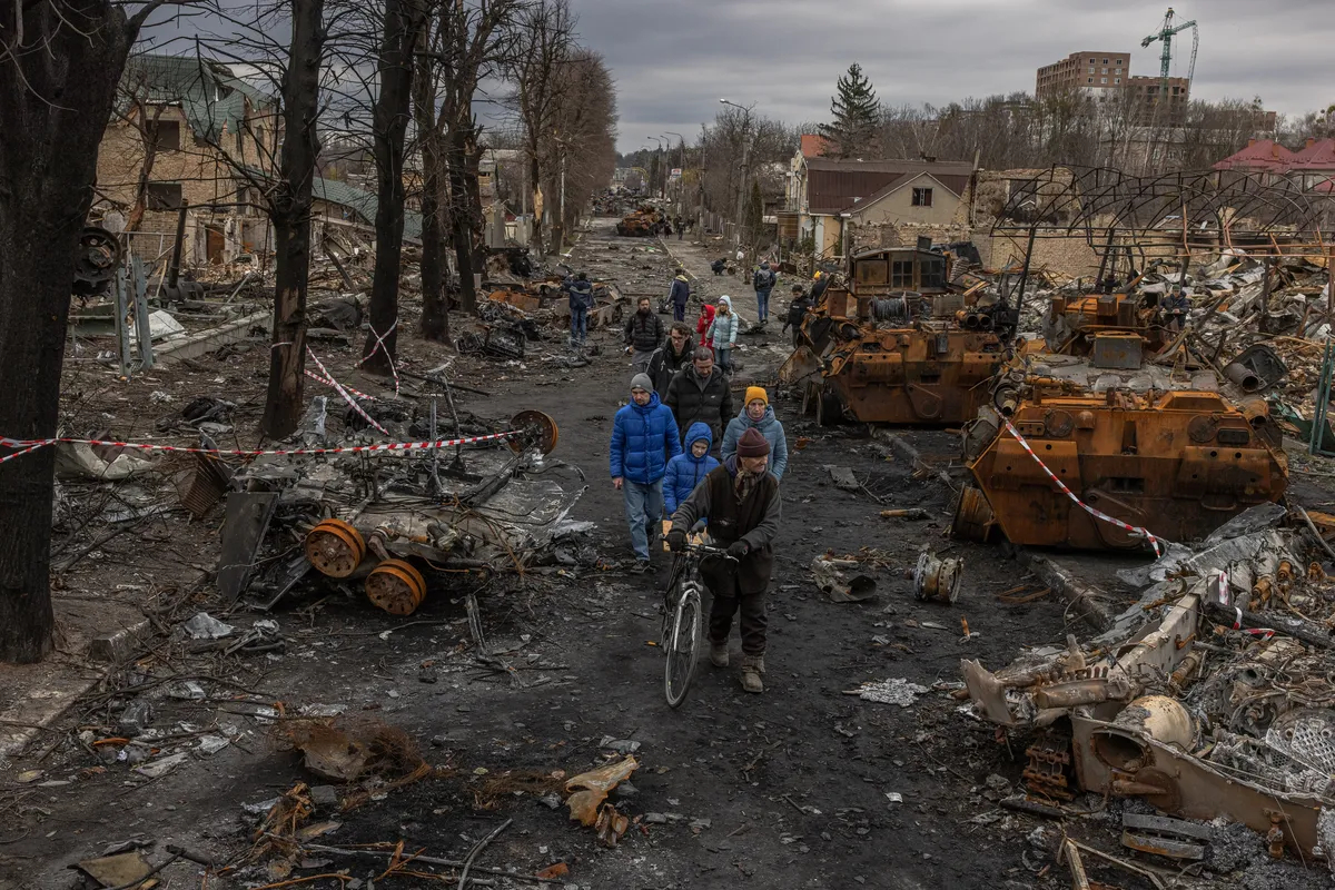 Буча, апрель 2022 г. Фто: EPA-EFE/ROMAN PILIPEY