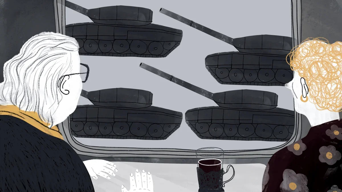 Illustration: Nastia Pokotinska / Novaya Gazeta Europe