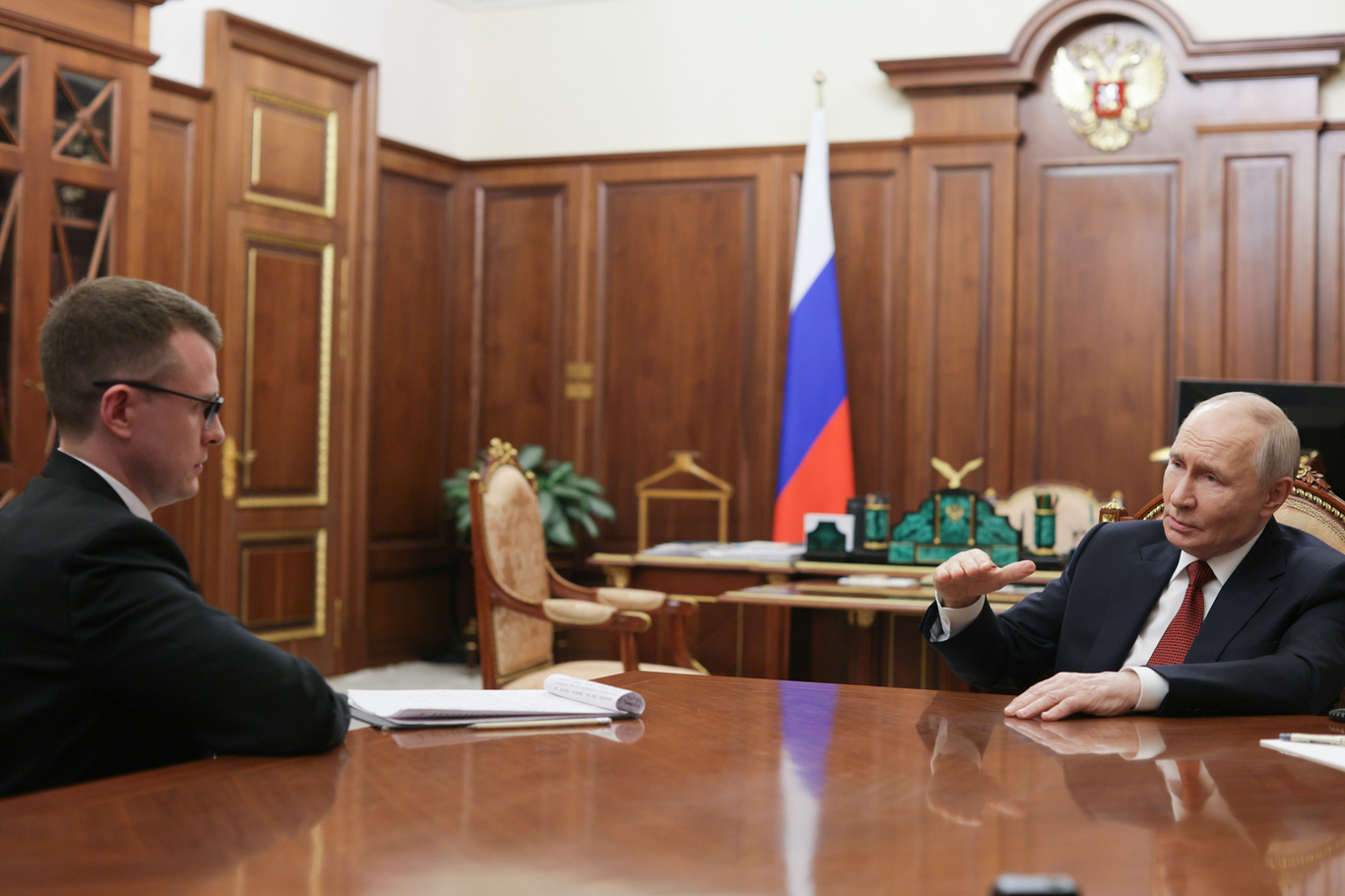 Павел Зарубин и Владимир Путин, Москва, 28 июня 2026 года. Фото: Гавриил Григоров / EPA