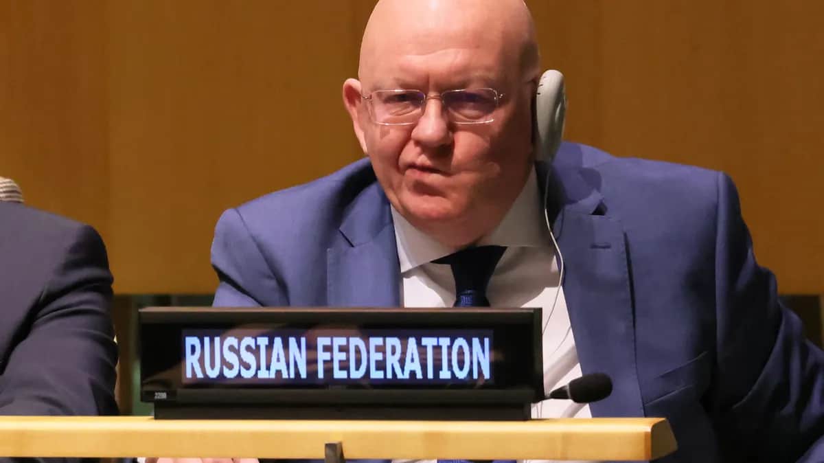 Russia’s Permanent Representative to the UN Vasily Nebenzya. Photo: Michael M. Santiago / Getty Images