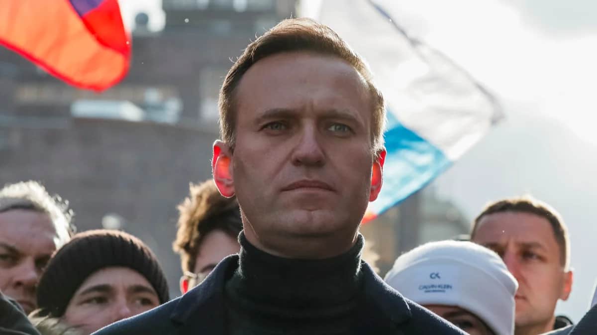 Алексей Навальный на митинге, посвященном годовщине убийства Бориса Немцова, Москва, 29 февраля 2020 года. Фото: Шамиль Жуматов / Reuters / Scanpix / LETA