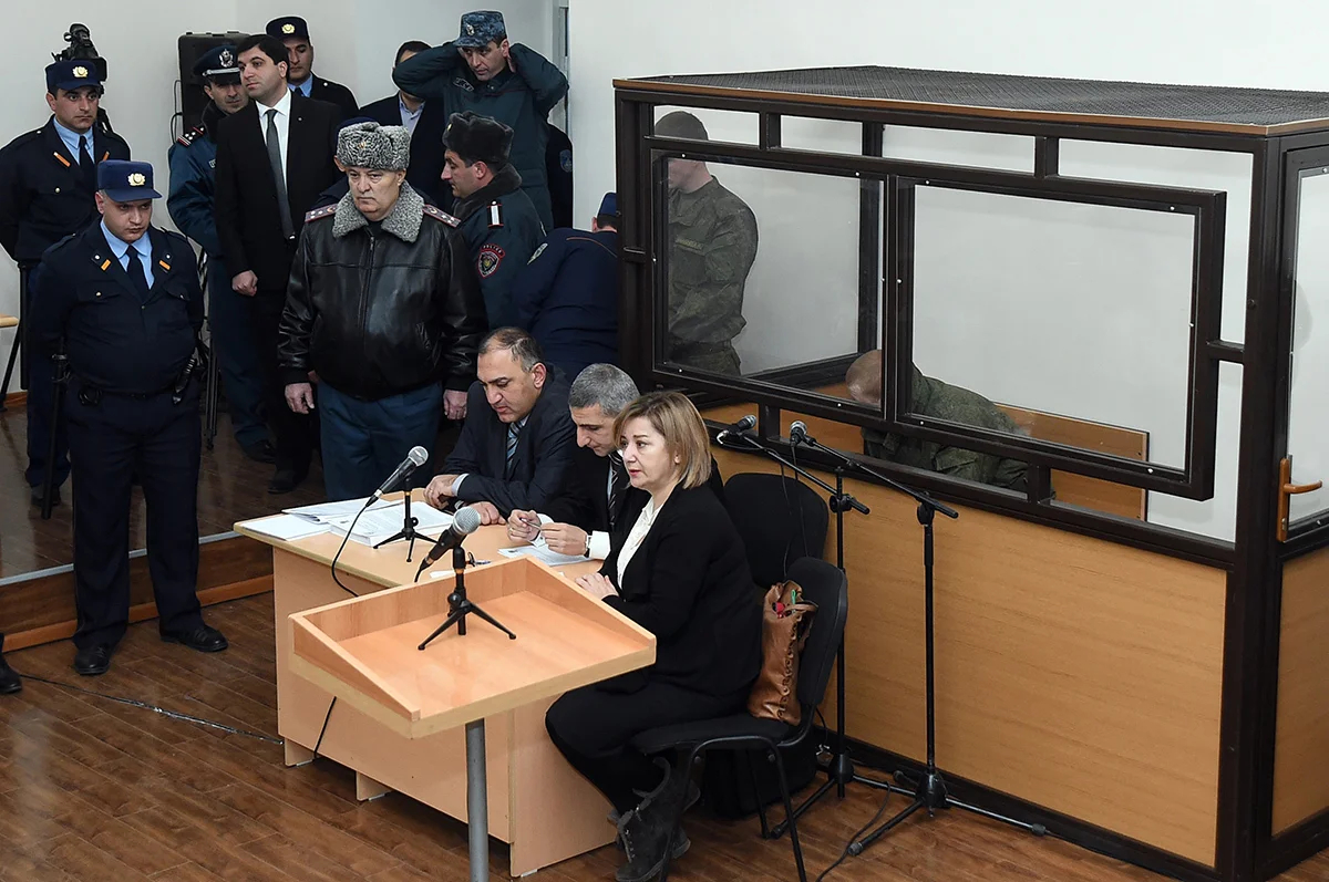 Суд над 19-летним российским призывником Валерием Пермяковым в Гюмри, Армения, 18 декабря 2015 года. Фото: Hayk Baghdasaryan / Anadolu Agency / Getty Images<br>