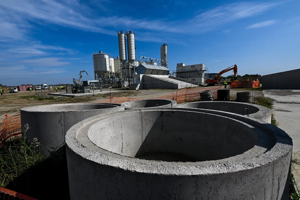 The Paks II Nuclear Power Plant being constructed by Rosatom in Paks, Hungary, 22 September 2023. Photo: PA-EFE / TIBOR ILLYES 