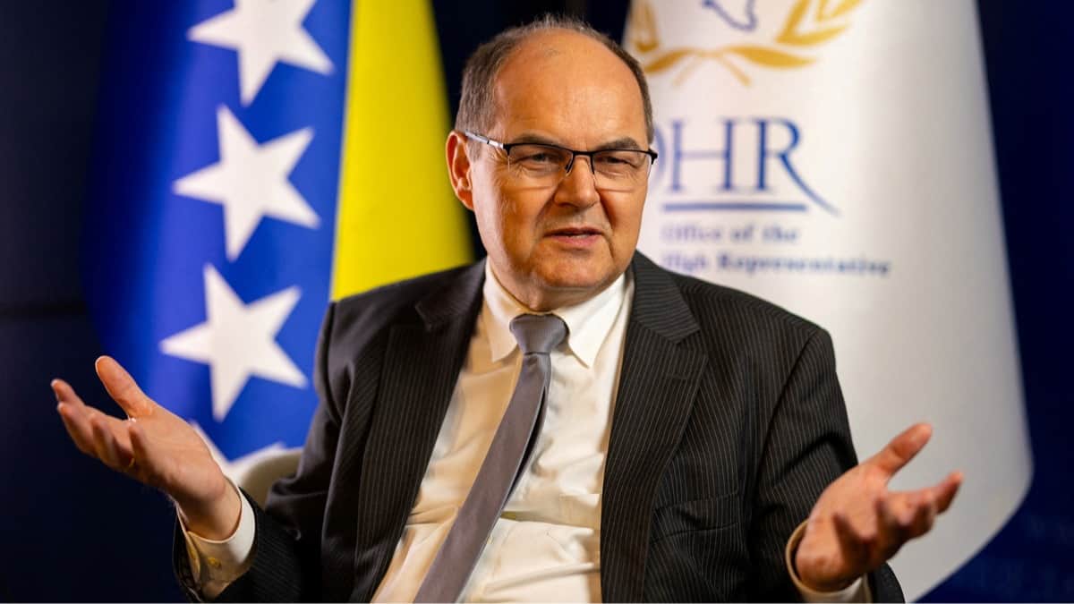 Верховный представитель по Боснии и Герцеговине Кристиан Шмидт, Сараево, 10 октября 2023 года. Фото: Antonio Bronic / Reuters / Scanpix / LETA