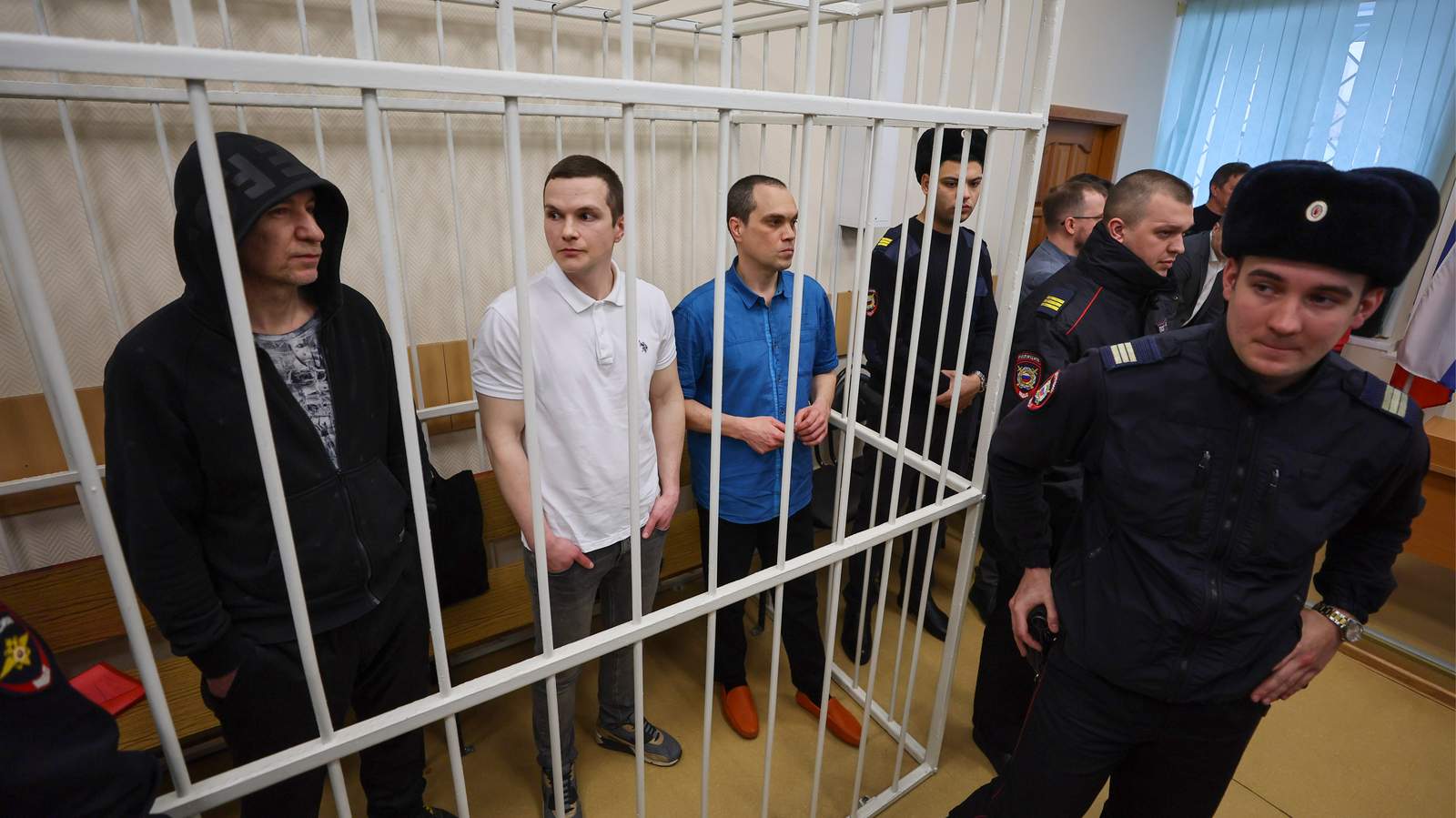 Lawyers for late Russian opposition politician Alexey Navalny await their trial for participating in an “extremist community” in Russia’s Vladimir region, 17 January 2025. Photo: EPA / YURI KOCHETKOV
