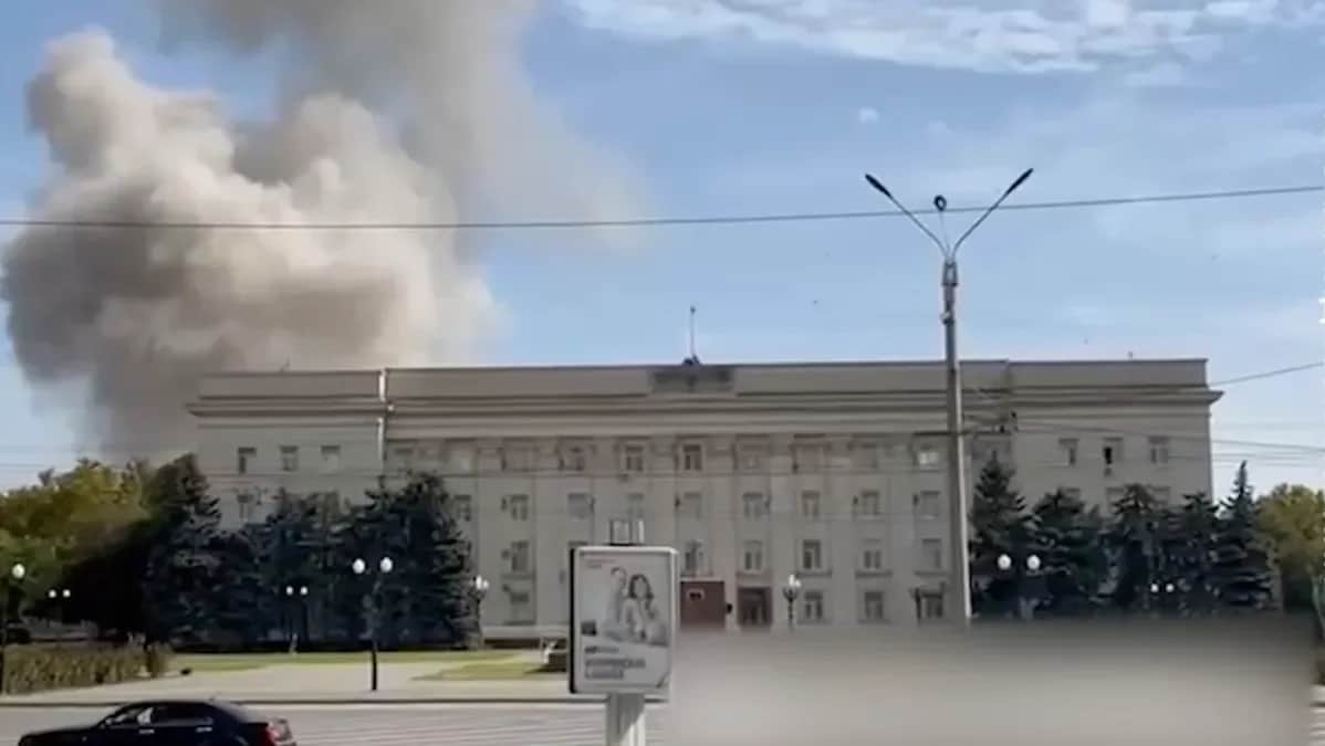 The building of the Court of Appeal in Kherson. Photo: Telegram