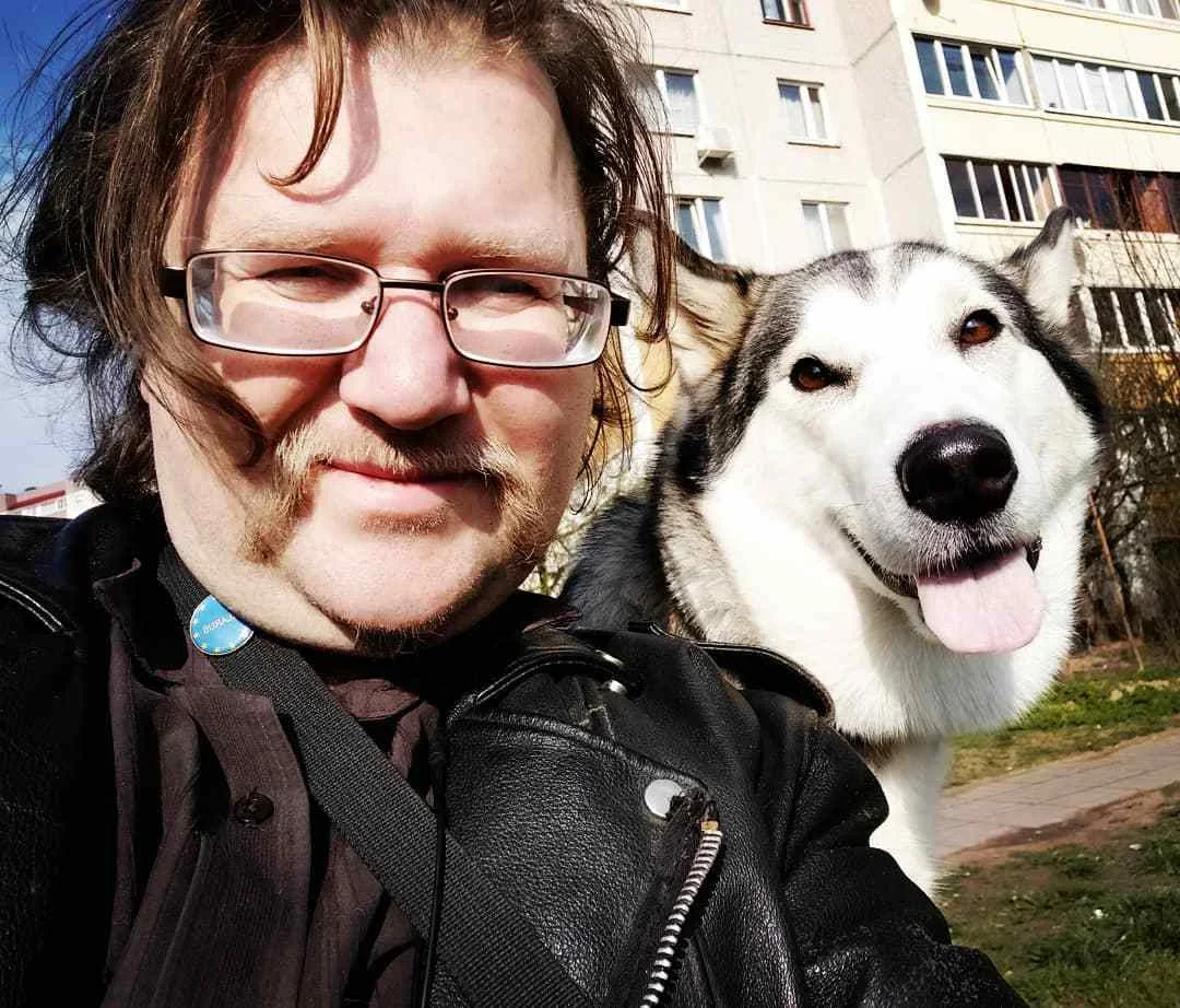 Maxim Vinyarsky with Basya. Photo: family archive