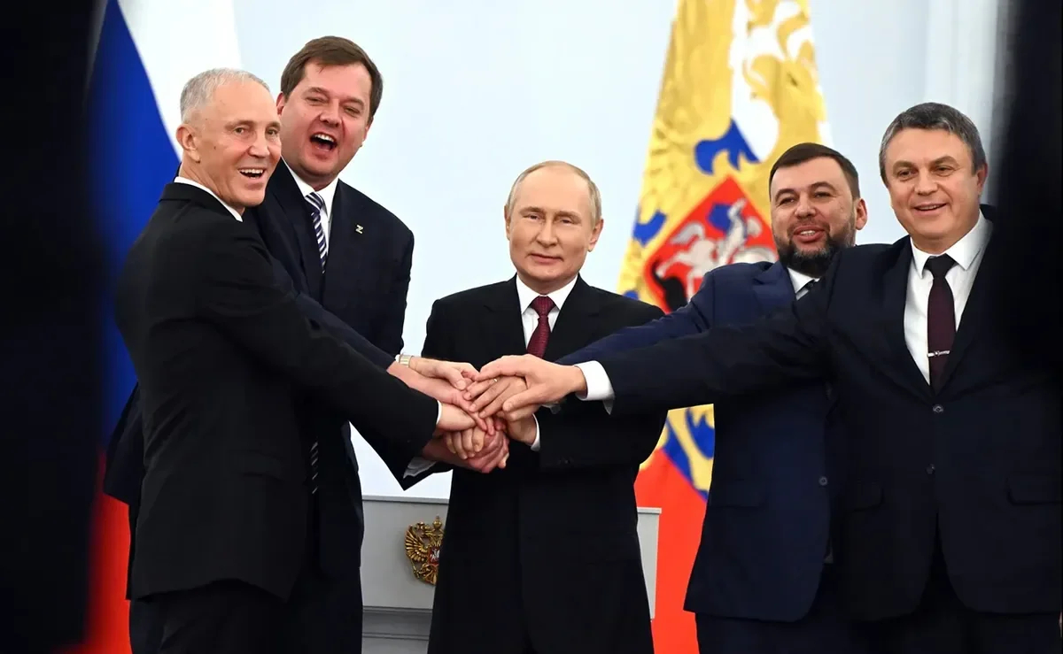 Ceremony to mark the DPR, LPR, Zaporizhzhia and Kherson regions’ incorporation into Russia. Photo: Kremlin