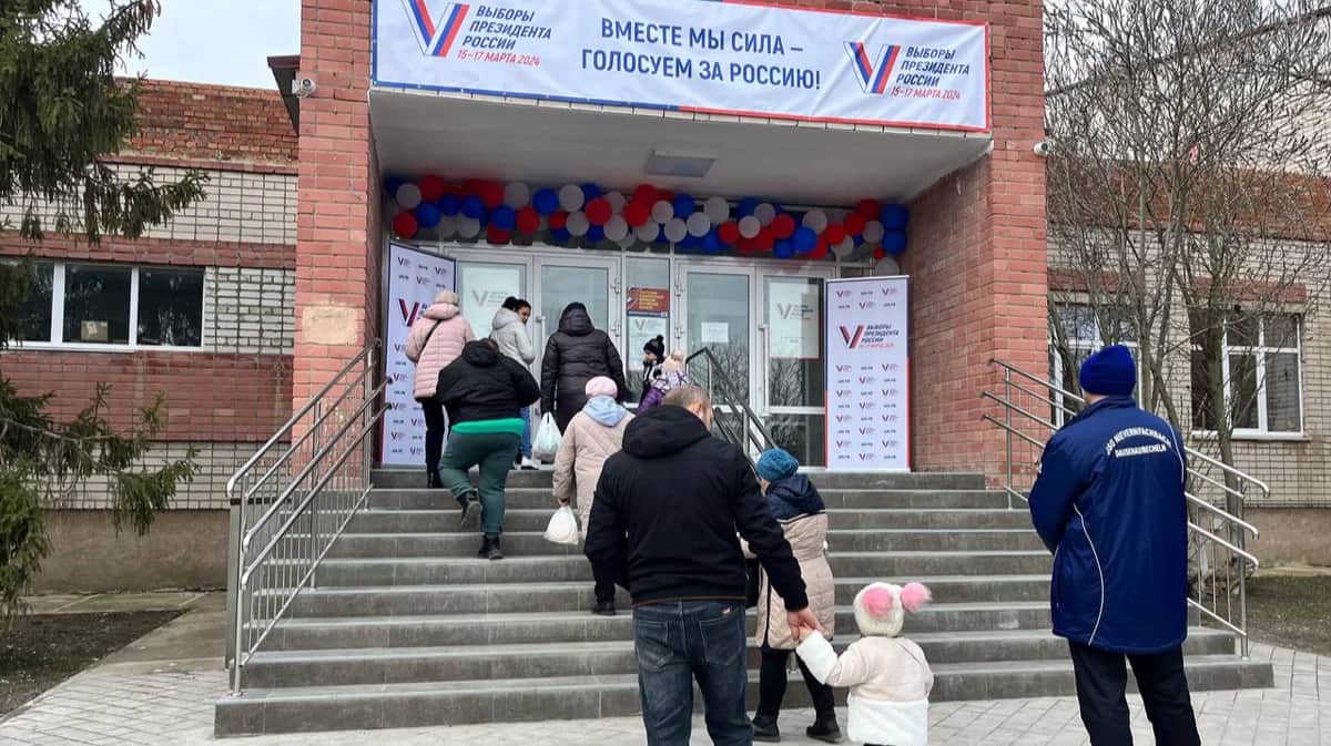 Избирательный участок в Херсонской области, 17 марта 2024 года. Фото: izbirkomherson / Telegram