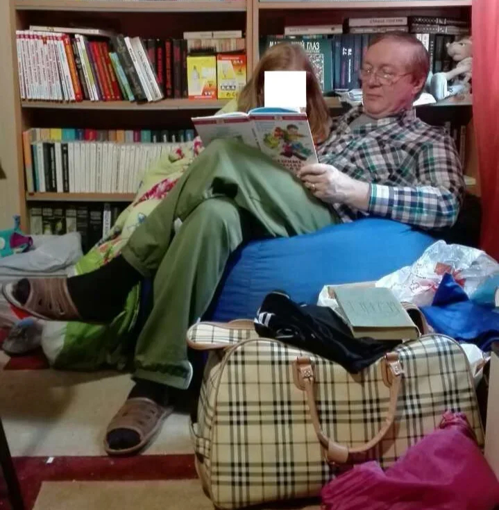 Mikhail Zhukov with his stepdaughter Alla, 2015. Photo contributed by Alexander Zhukov