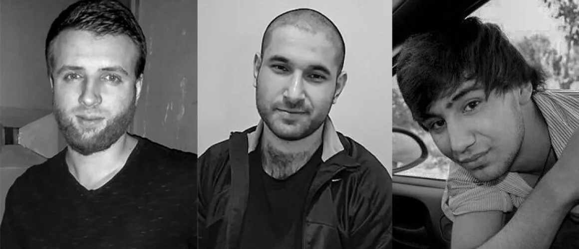 Left to right: Artyom Vatrya, Gamid Dataev, Bekhruz Ganiyev. Photo: <a href="https://memopzk.org/news/my-schitaem-politzaklyuchyonnymi-troih-musulman-iz-lyantora-v-hmao/" rel="noopener noreferrer" title="https://memopzk.org/news/my-schitaem-politzaklyuchyonnymi-troih-musulman-iz-lyantora-v-hmao/">Memorial</a> 
