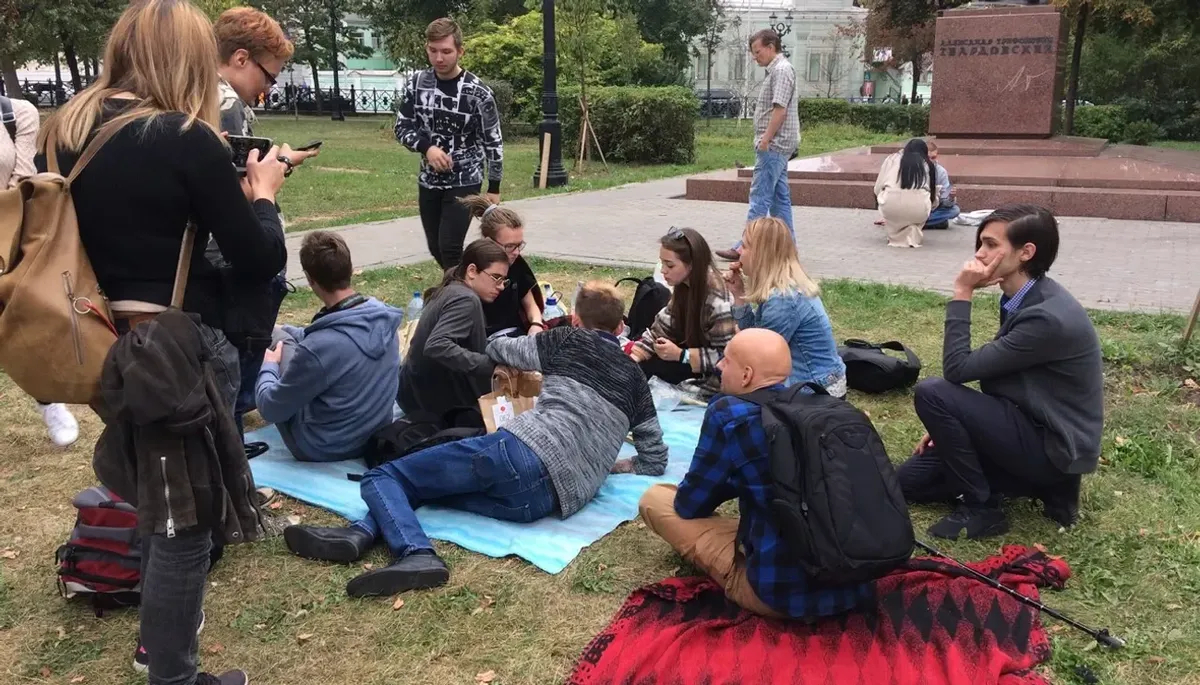 Акция против пенсионной реформы. Москва, 2018 год. Фото: Ирина Кравцова / «Медуза»