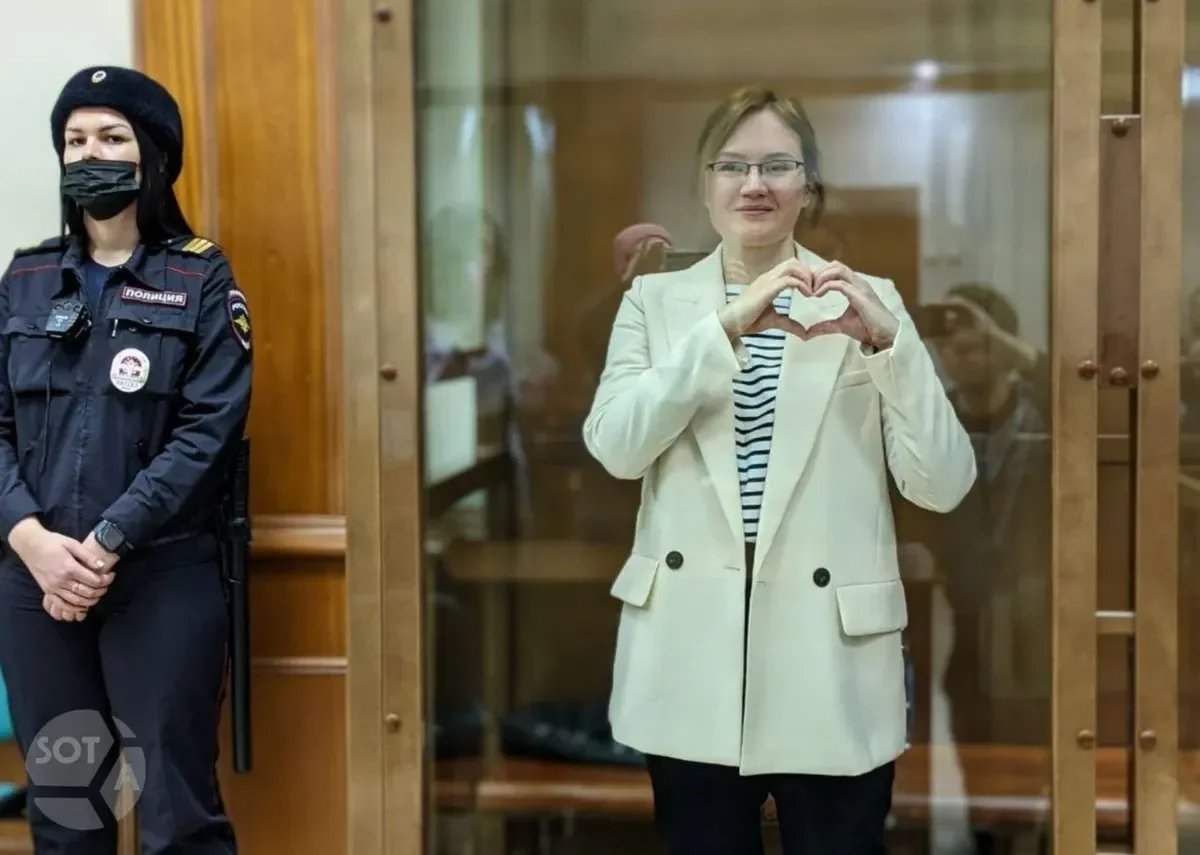 Lilia Chanysheva in court in Ufa, 13 June 2023. Photo: SOTA