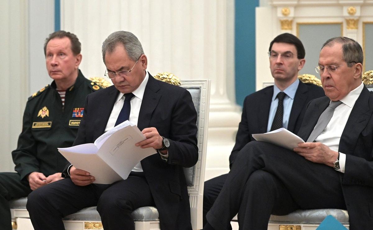 Заседание Совета Безопасности, 21 февраля 2022 года. Фото: Президент России