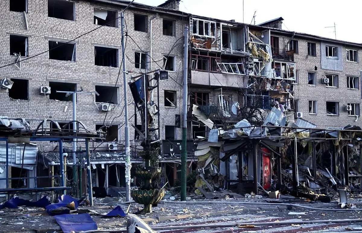 The aftermath of a Russian airstrike on Zaporizhzhia, Ukraine Photo: National Police of Ukraine / Telegram