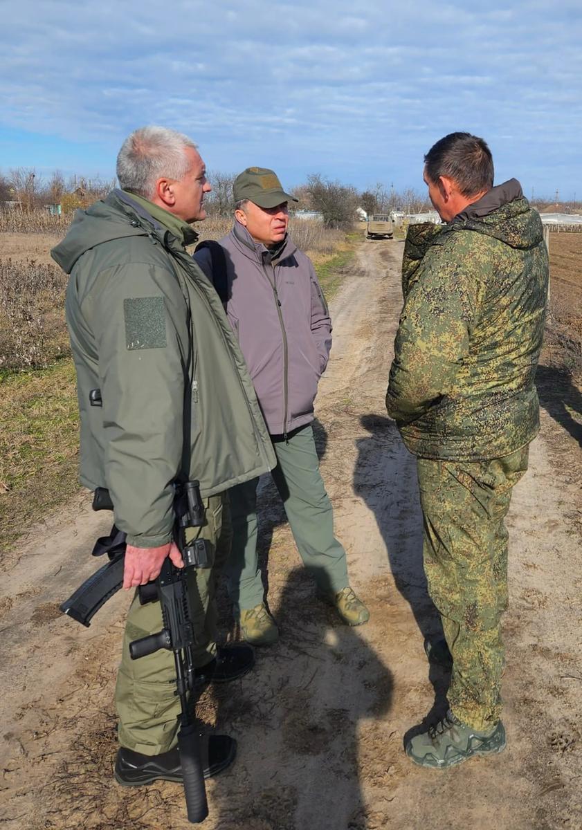 Глава Крыма Сергей Аксенов на позициях «Конвоя» Фото: Telegram