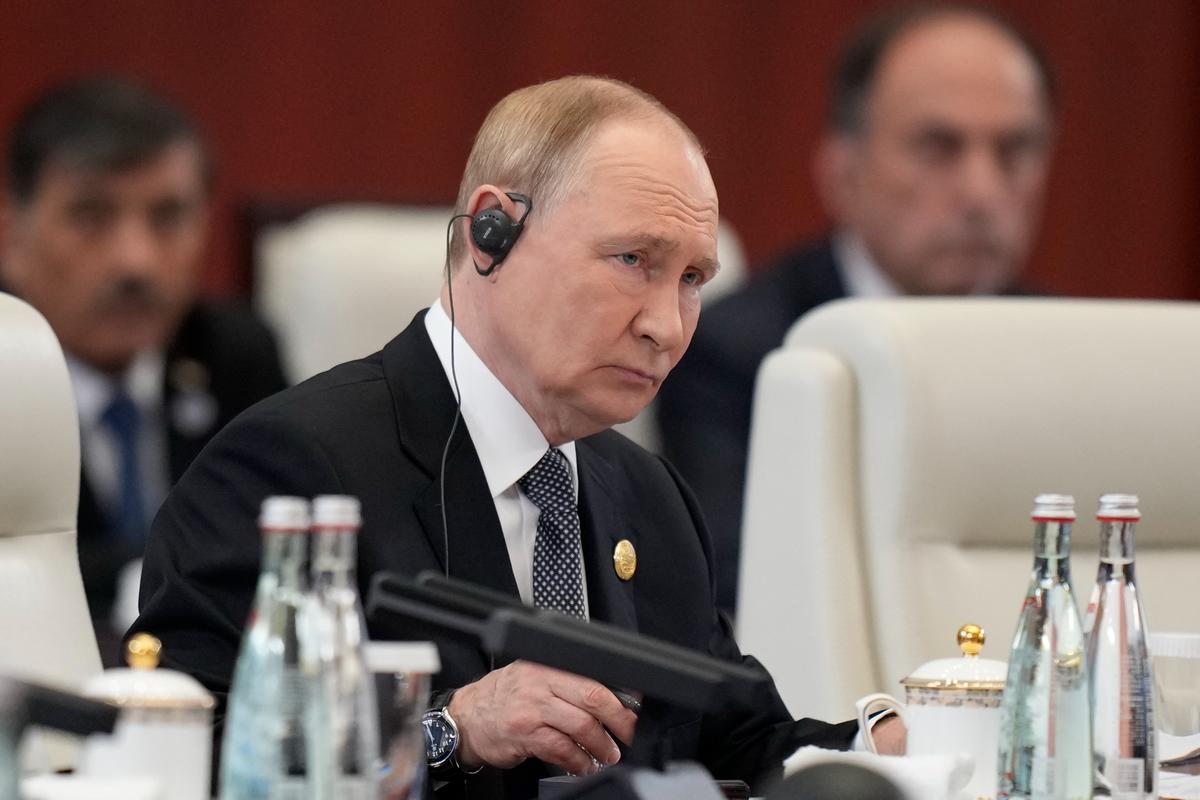 Vladimir Putin at the Shanghai Cooperation Organisation Summit in Tianjin, China, 1 September 2025. Photo: EPA/SUO TAKEKUMA