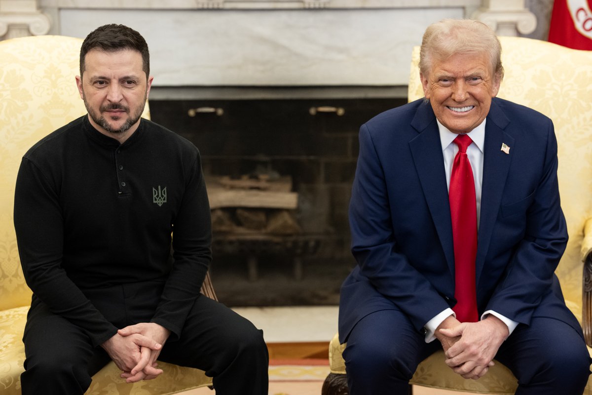 Владимир Зеленский и Дональд Трамп во время их встречи в Белом доме, 28 февраля 2025 года. Фото: The White House / Flickr