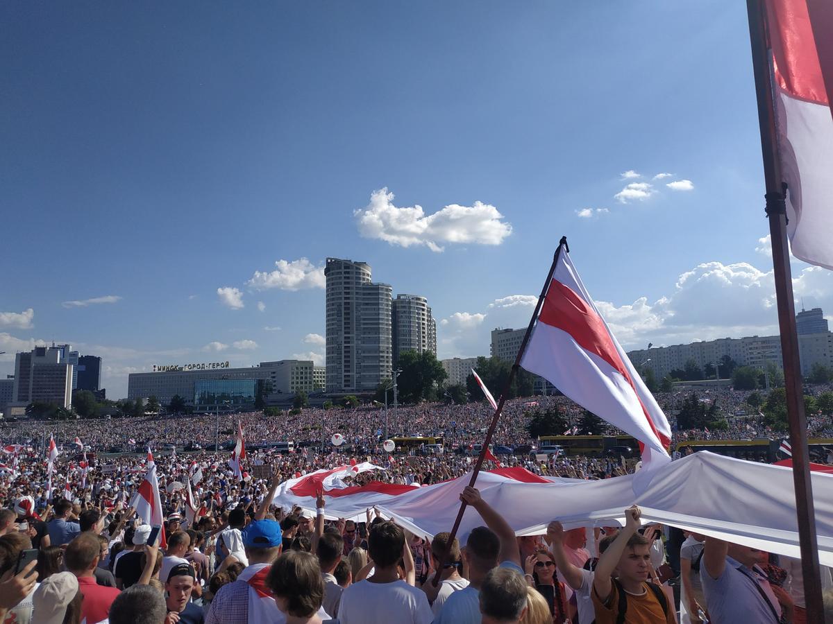 Акция протеста в Беларусии, август 2020 год. Фото: Wikimedia Commons , CC BY-SA 4.0