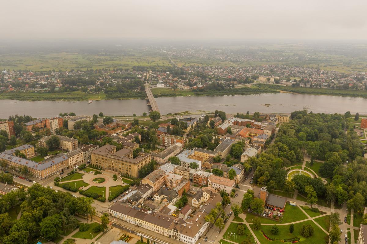 Даугавпилс с высоты птичьего полёта. Фото: VISITDAUGAVPILS.LV