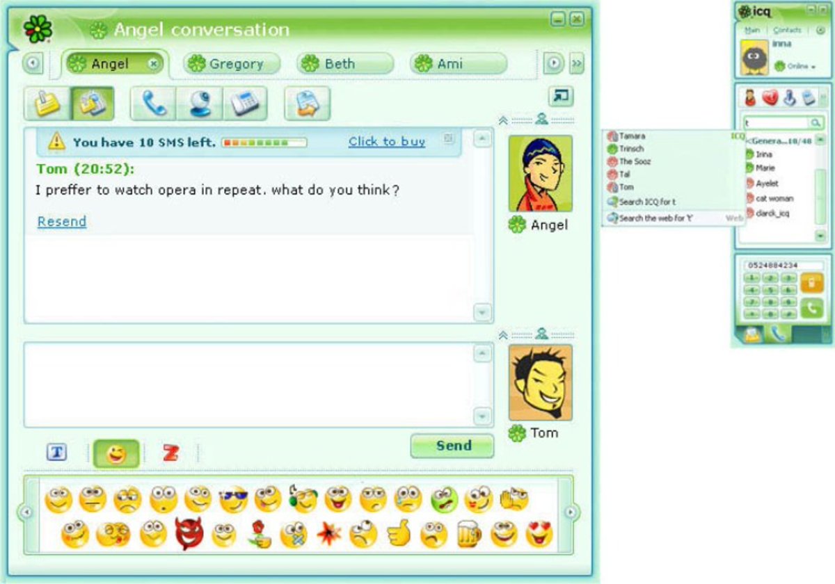 Интерфейс мессенджера ICQ. Фото: мессенджеры-скачать.рф