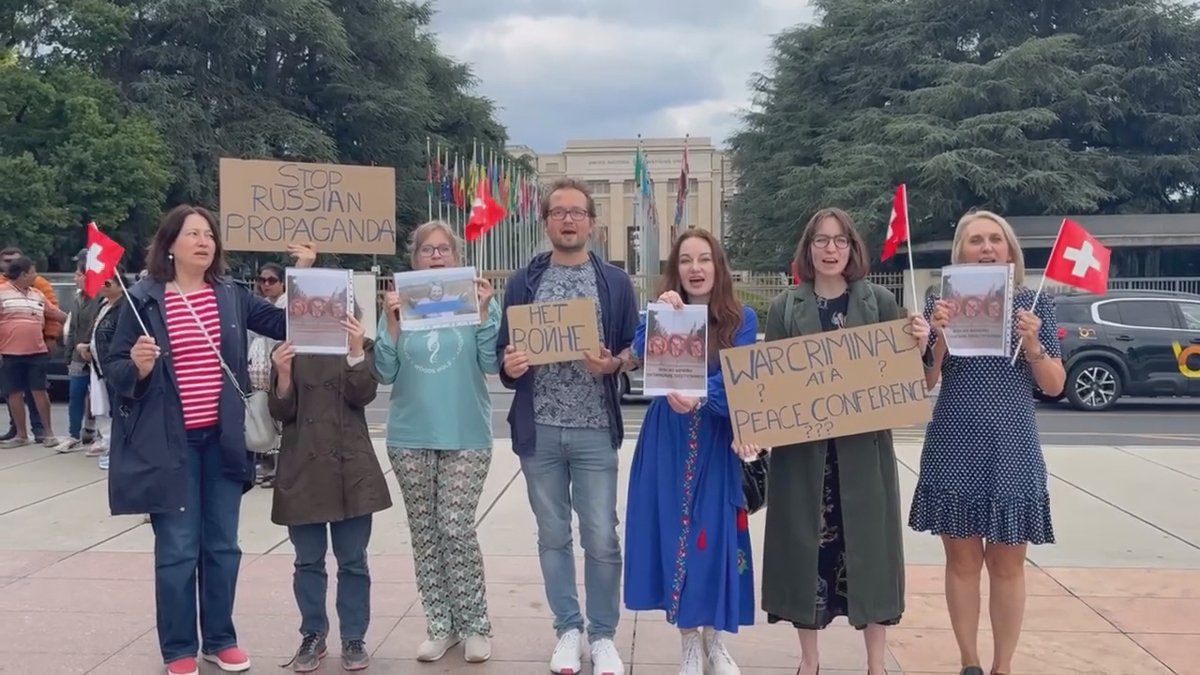 Акция протеста против приезда Матвиенко в Европу. Фото: Марина Сотникова / Facebook