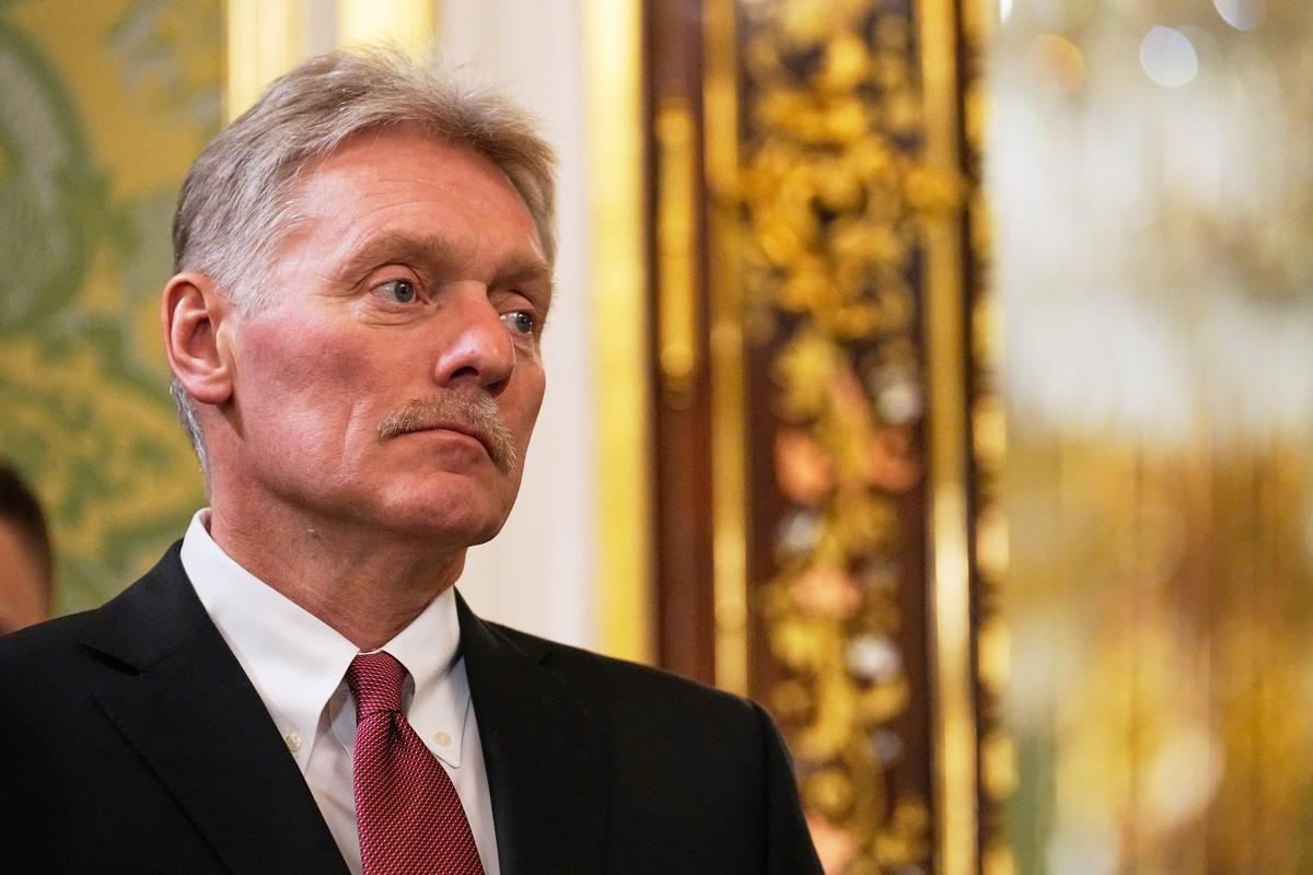 Kremlin spokesman Dmitry Peskov at the Kremlin in Moscow, 7 May 2025. Photo: EPA /Alexander Zemlianichenko