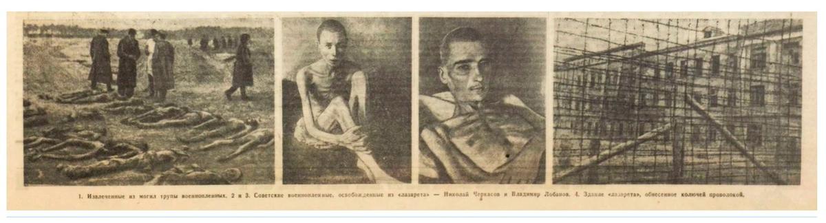 Вырезка из статьи об истреблении советских военнопленных в «Гросс-лазарете» Славута-Каменец Подольской области. Фото: Live Journal