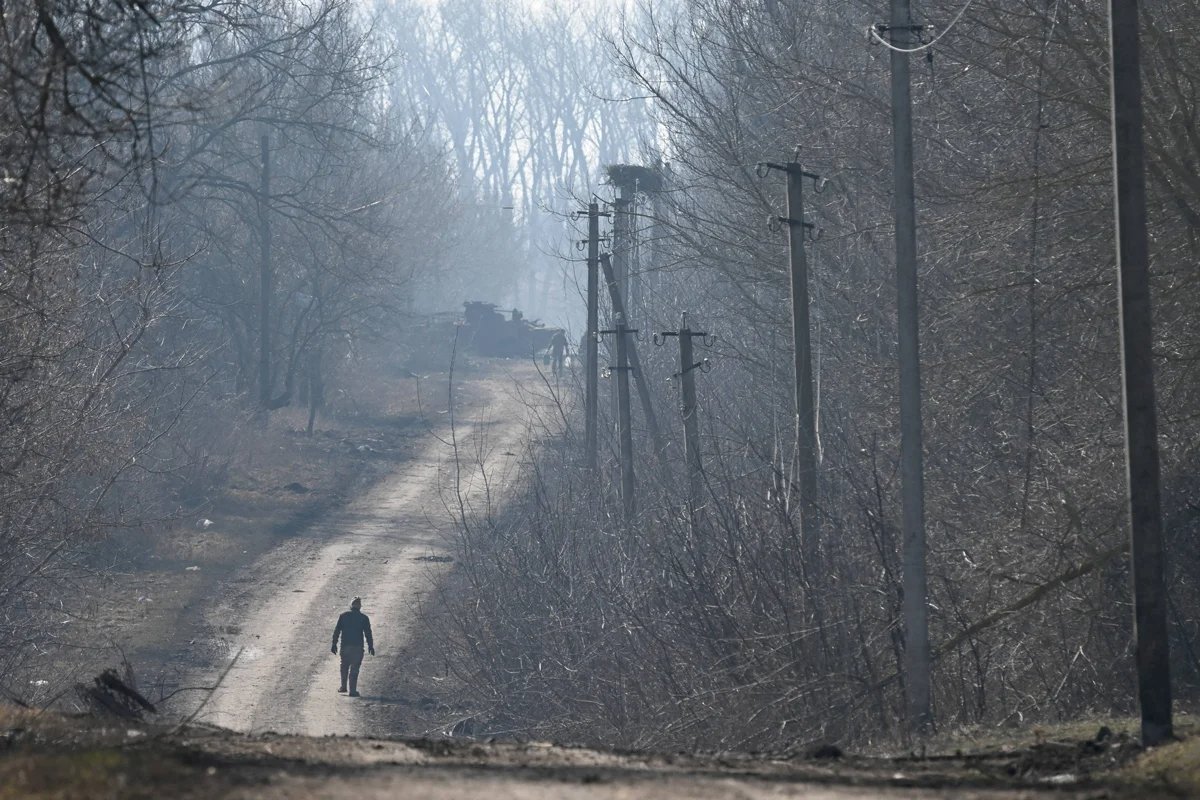 Russian servicemen in the village of Novaya Sorochina, Kursk region, 9 March 2025. Photo: Stanislav Krasilnikov / Sputnik / Imago Images / SNA / Scanpix / LETA