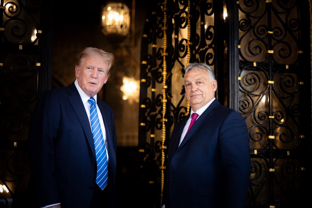 Дональд Трамп и Виктор Орбан во время встречи в США, 11 июля 2024 года. Фото: Zoltan Fischer / пресс-служба правительства Венгрии / EPA-EFE